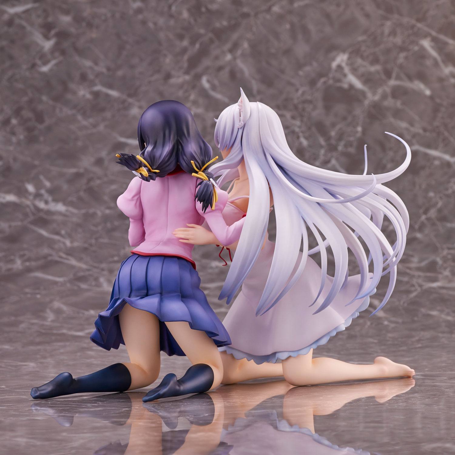 Nekomonogatari Monogatari Series PVC Figurer Tsubasa Hanekawa Set (re-run) 19 cm Union Creative