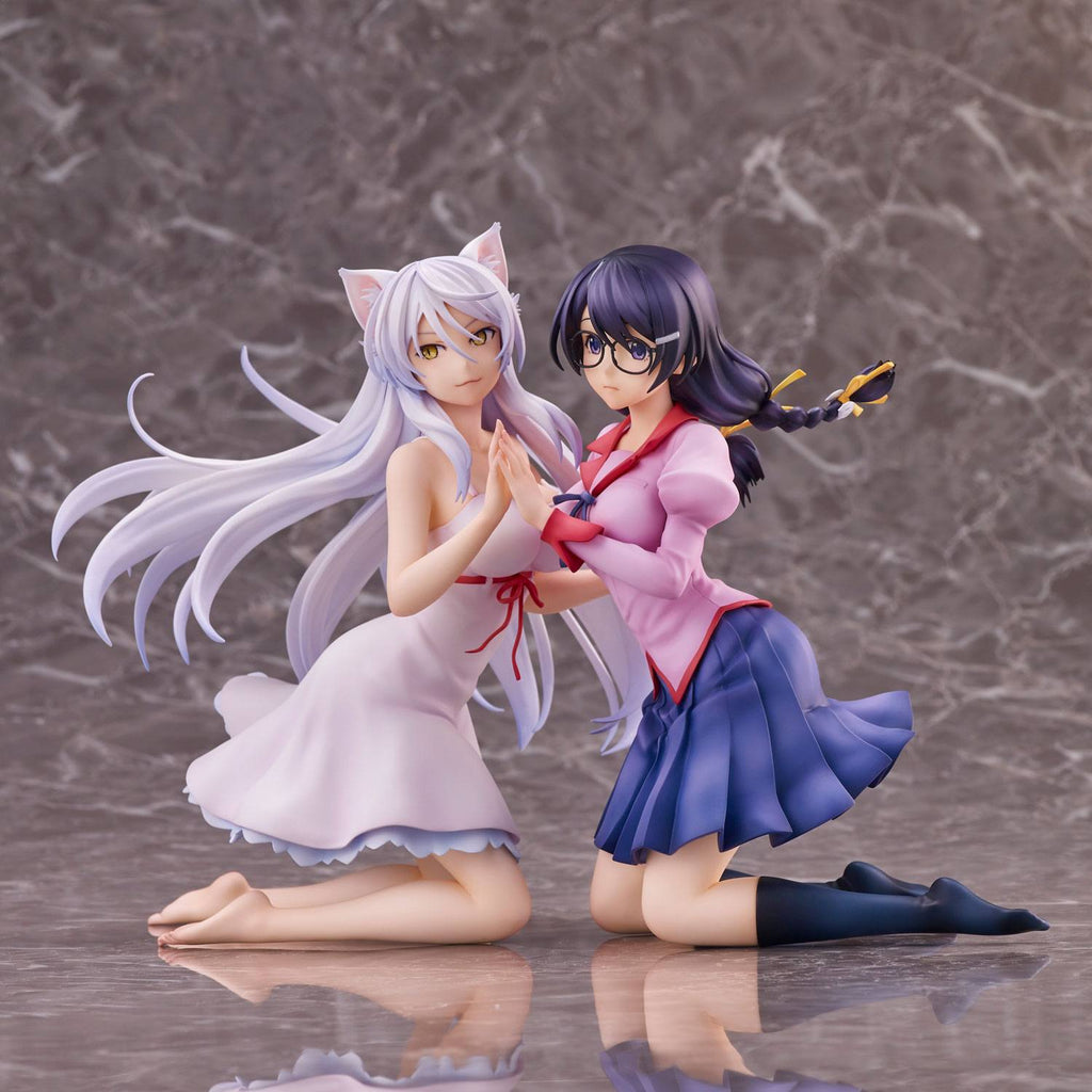 Nekomonogatari Monogatari Series PVC Figurer Tsubasa Hanekawa Set (re-run) 19 cm Union Creative