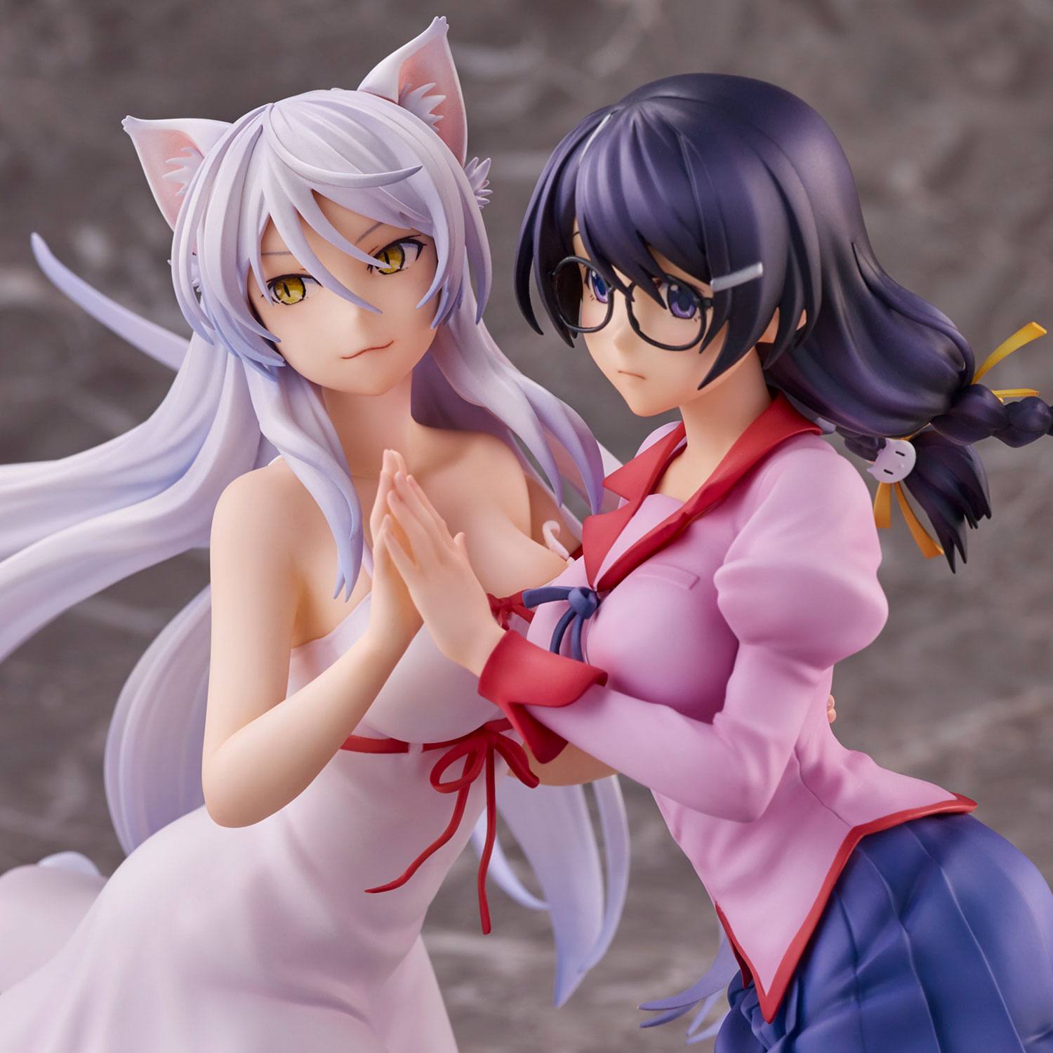 Nekomonogatari Monogatari Series PVC Figurer Tsubasa Hanekawa Set (re-run) 19 cm Union Creative