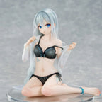 Original Character PVC Figur 1/7 Silver-Haired Girl Sky Blue Morning Special Outfit Ver. av Fuumi Illustration 16 cm Union Creative