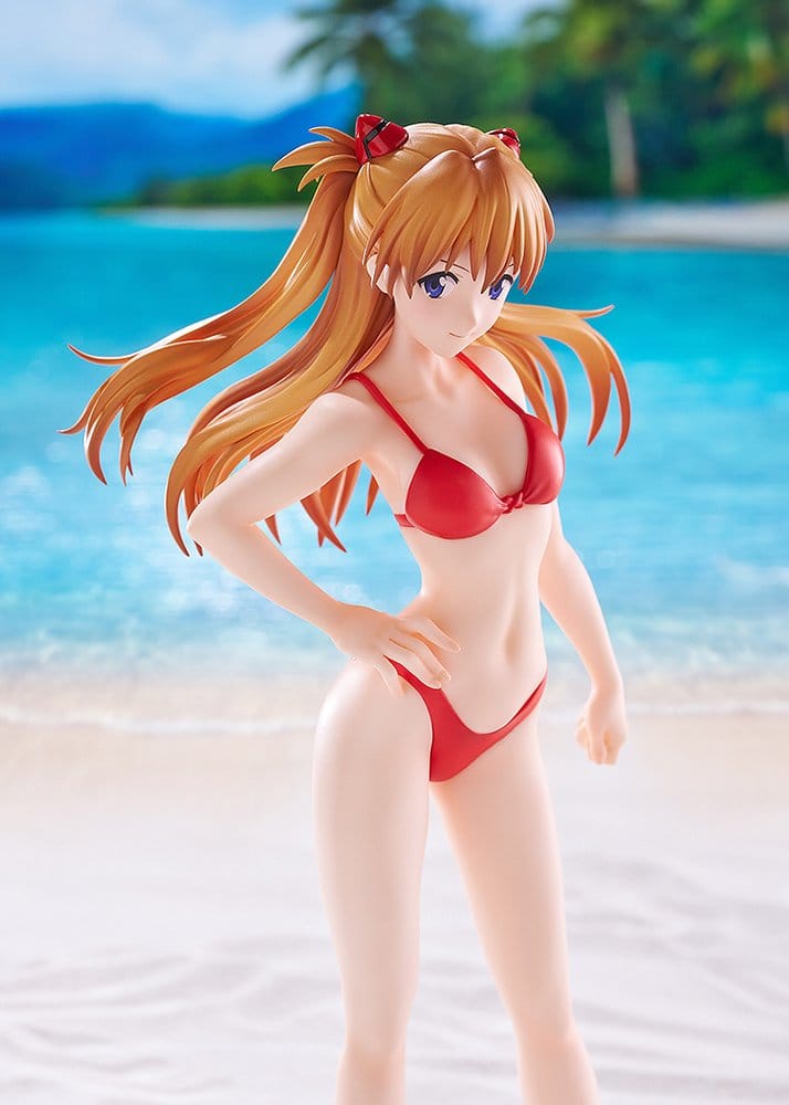 Rebuild of Evangelion Pop Up Parade Beach Queens Asuka Shikinami Langley (Bikini-stil) Storlek L 23 cm