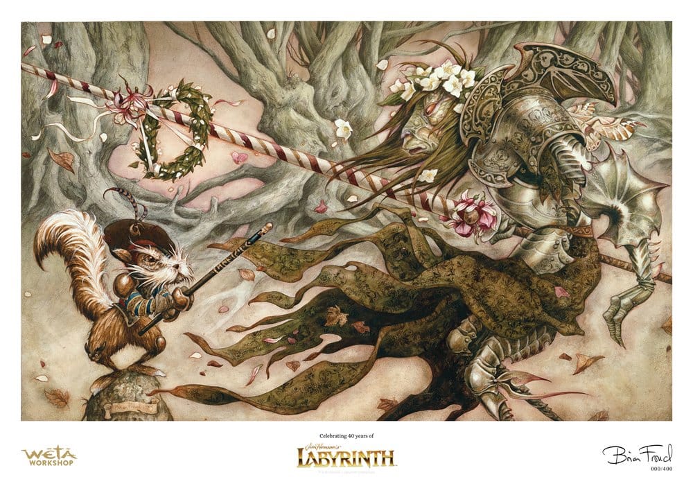 Labyrinth (1986) Konsttryck The Knight Who Never Yields Limited Edition 30 cm