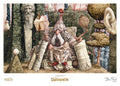 Labyrinth (1986) tryckt konstverk Wiseman of the Labyrinth Limited Edition 30 cm