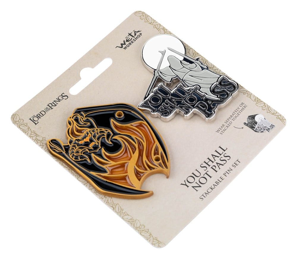The Lord of the Rings Collector's Pins 2-pack You Shall Not Pass 8 cm