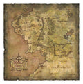 Lord of the Rings Konsttryck Pergamentkarta över Midgård 59 x 30 cm