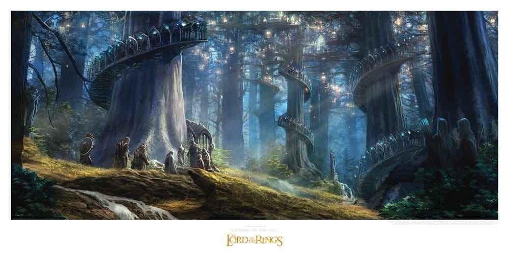 Lord of the Rings Konsttryck Lothlorien 59 x 30 cm