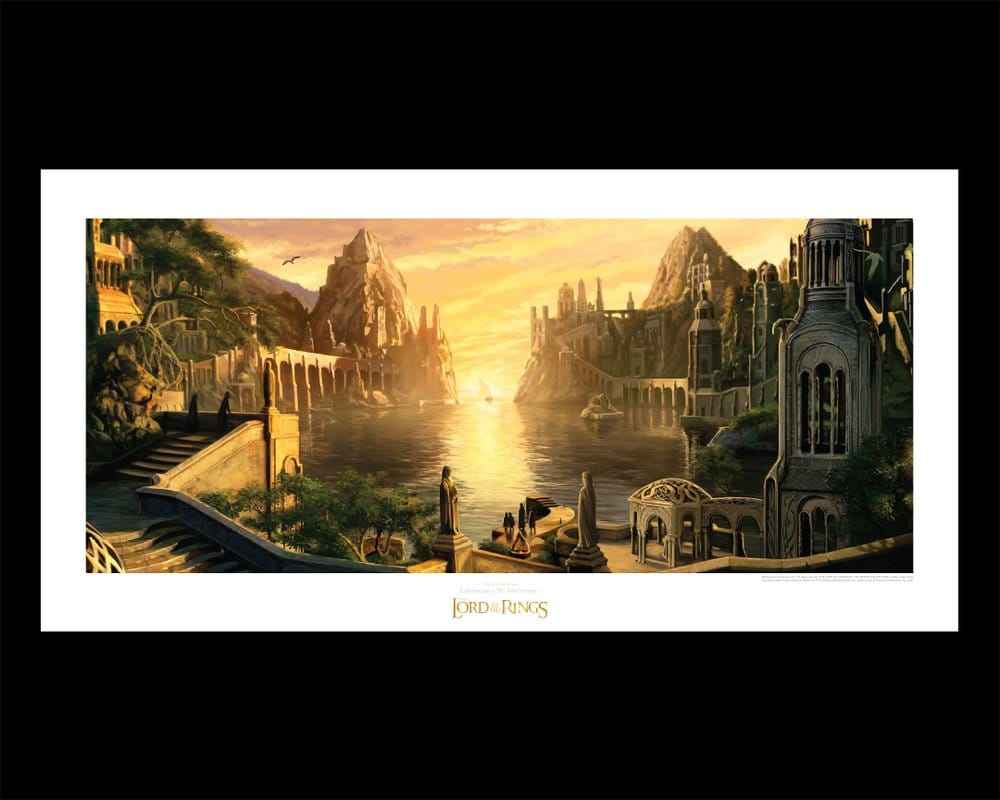 Lord of the Rings Konsttryck The Grey Havens 59 x 30 cm