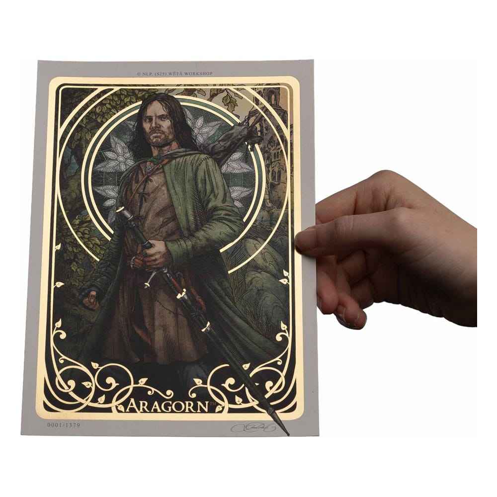 Lord of the Rings konsttryck Aragorn konstkort 14 x 21 cm begränsad upplaga