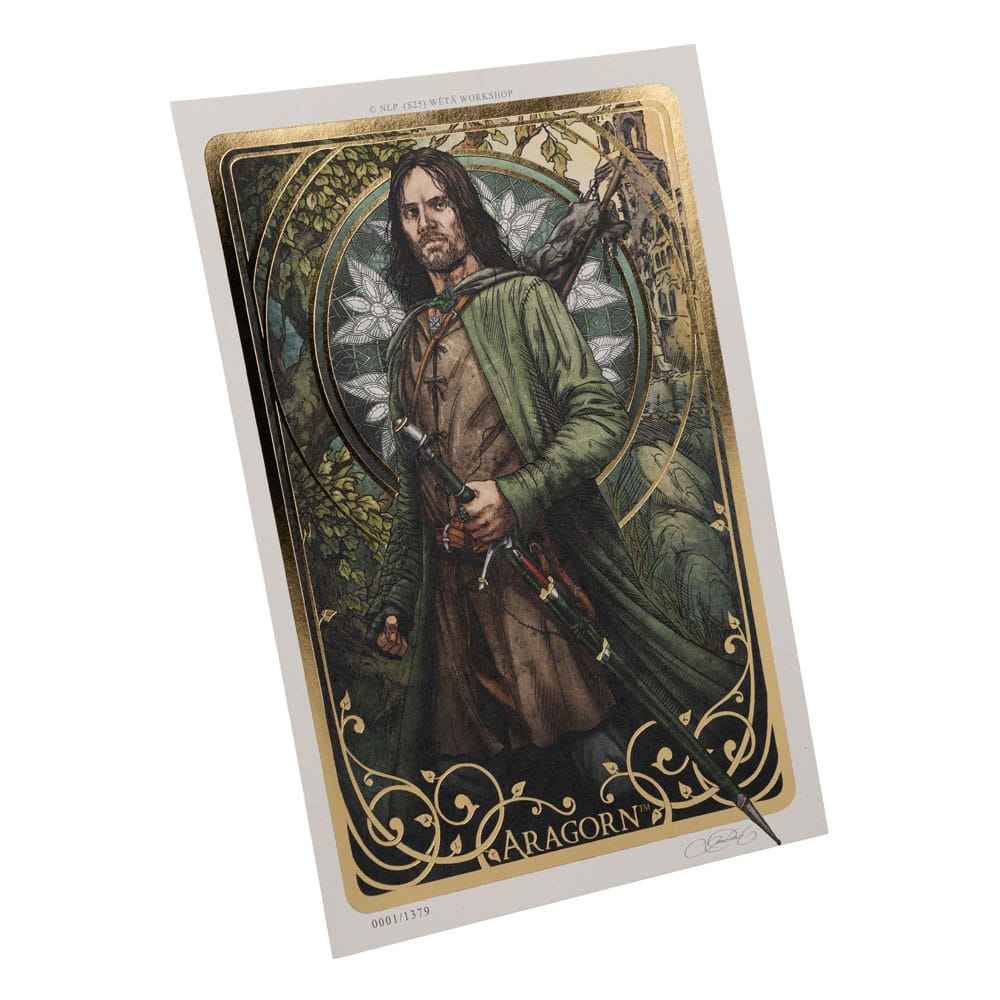 Lord of the Rings konsttryck Aragorn konstkort 14 x 21 cm begränsad upplaga