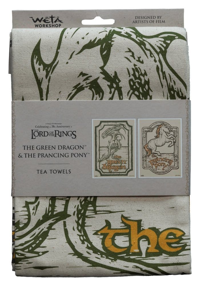Lord of the Rings Tea Towel 2-pack The Green Dragon and The Prancing Pony 69 cm