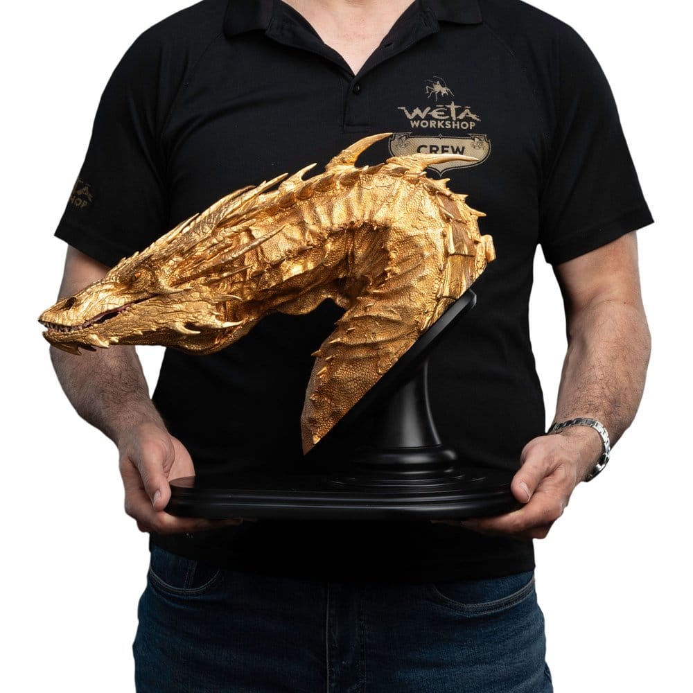 Hobbiten huvudstaty Smaug the Golden 36 cm