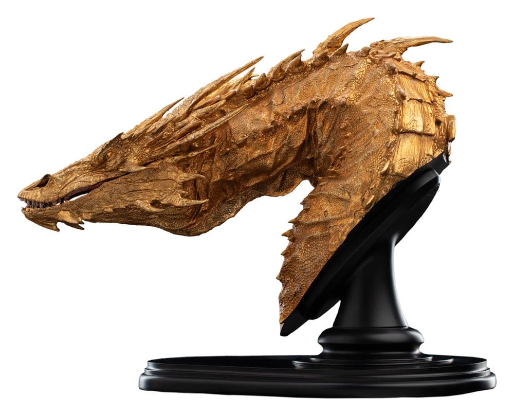Hobbiten huvudstaty Smaug the Golden 36 cm