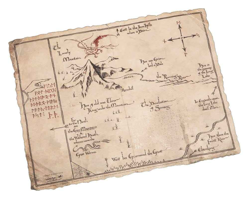 Konsttryck från Sagan om Ringen - Thorins Karta 40 x 30 cm