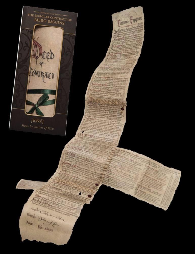 The Hobbit Mini Replica: Bilbo Baggins Burglar Contract