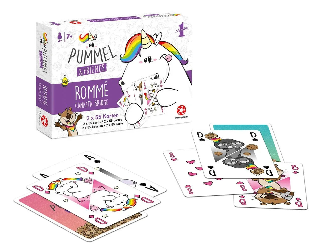 Chubby Unicorn Number 1 Playing Card Set - Rummy, Bridge, Canasta