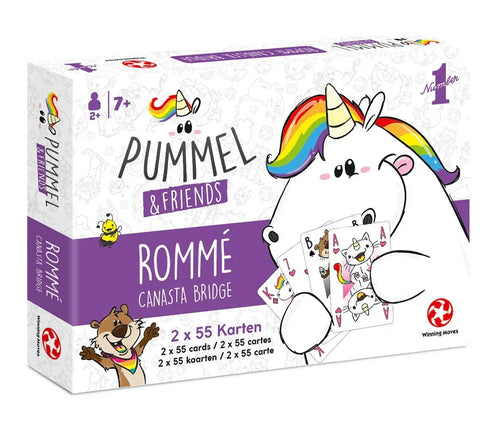 Chubby Unicorn Nummer 1 Spelkort Set - Rommé, Bridge, Canasta Winning Moves
