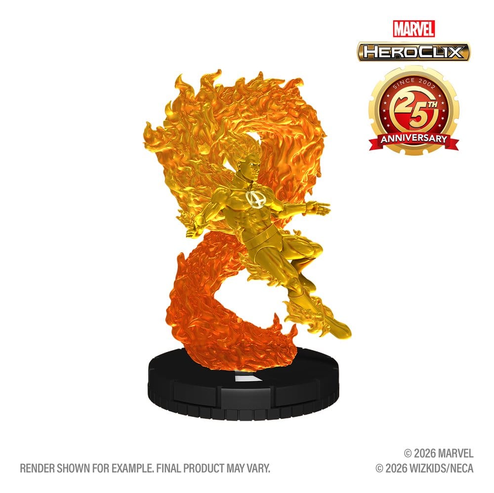 Marvel HeroClix: 25-årsjubileumsfigur Human Torch 5 cm