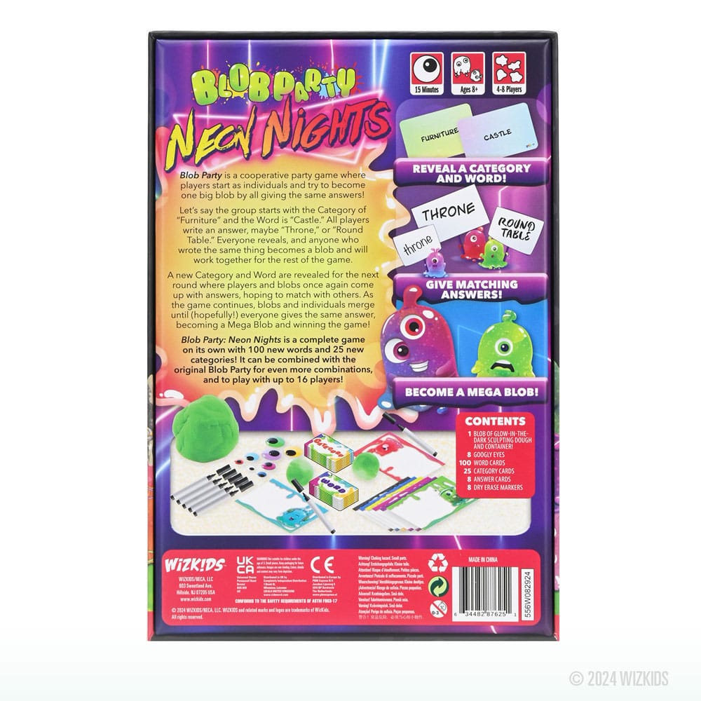 Blob Party Strategispel Neon Nights *Engelsk Version* Wizkids