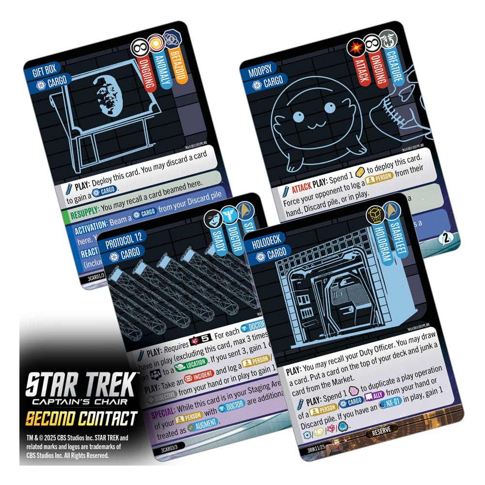 Star Trek: Captain's Chair Card Game Second Contact *Engelsk Version* Wizkids