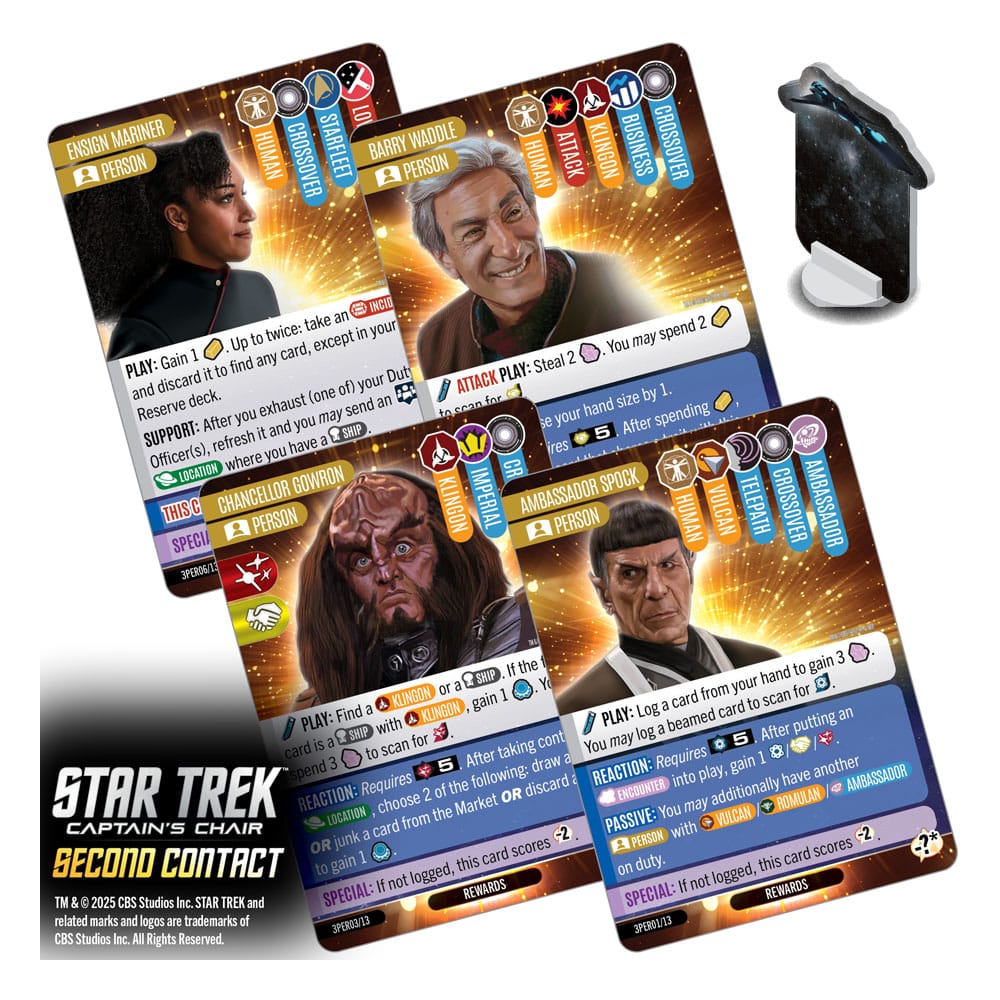 Star Trek: Captain's Chair Card Game Second Contact *Engelsk Version* Wizkids