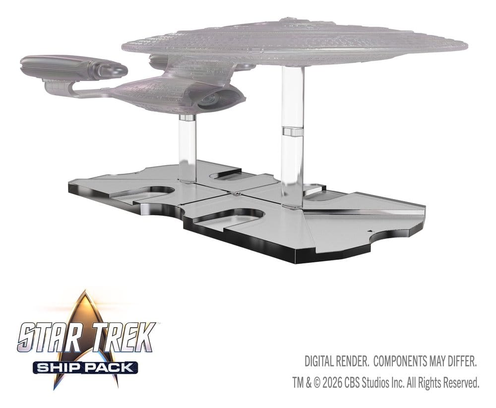 Star Trek Fartygspaket Boxade förmål Färdigmålade Minatyrer U.S.S. Enterprise - 60-årsjubileumsutgåva 22 cm