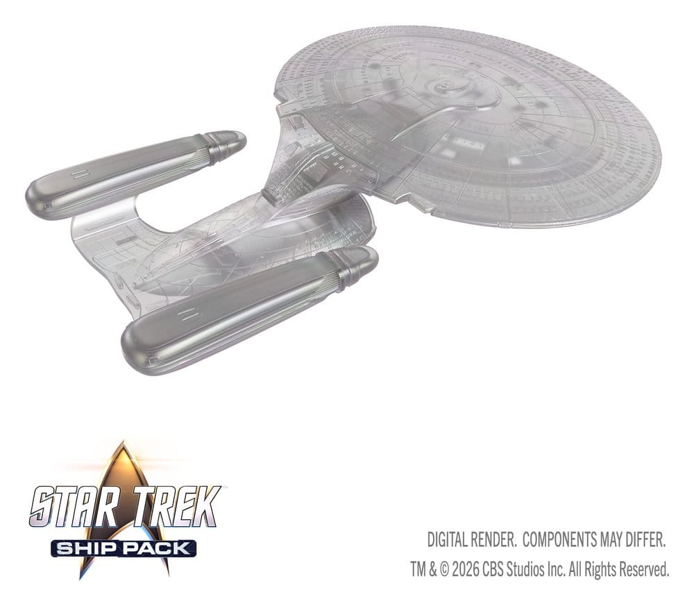 Star Trek Fartygspaket Boxade förmål Färdigmålade Minatyrer U.S.S. Enterprise - 60-årsjubileumsutgåva 22 cm