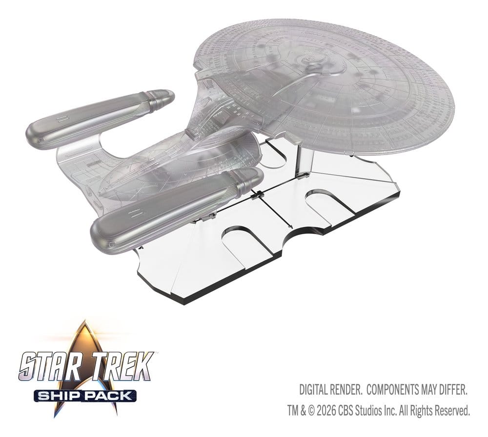Star Trek Fartygspaket Boxade förmål Färdigmålade Minatyrer U.S.S. Enterprise - 60-årsjubileumsutgåva 22 cm