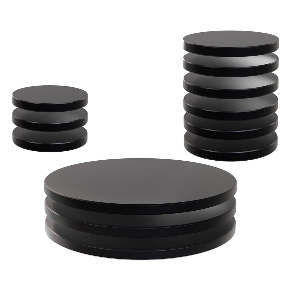 WizKids Deep Cuts Svarta Basplattor för Miniatyrer 12-Pack Wizkids