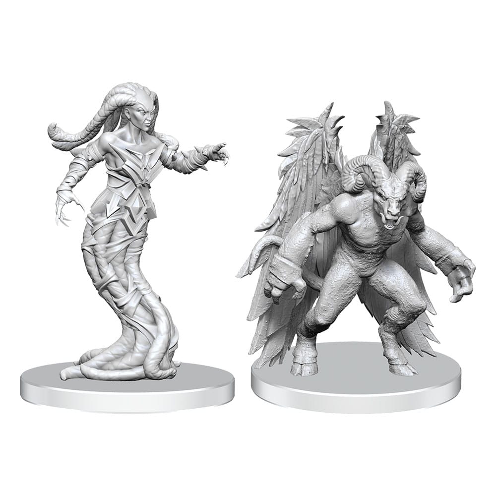 Pathfinder Deep Cuts Omålade Miniatyrer Gylou (Handmaiden Devil) & Ferrugon (Rust Devil) Wizkids