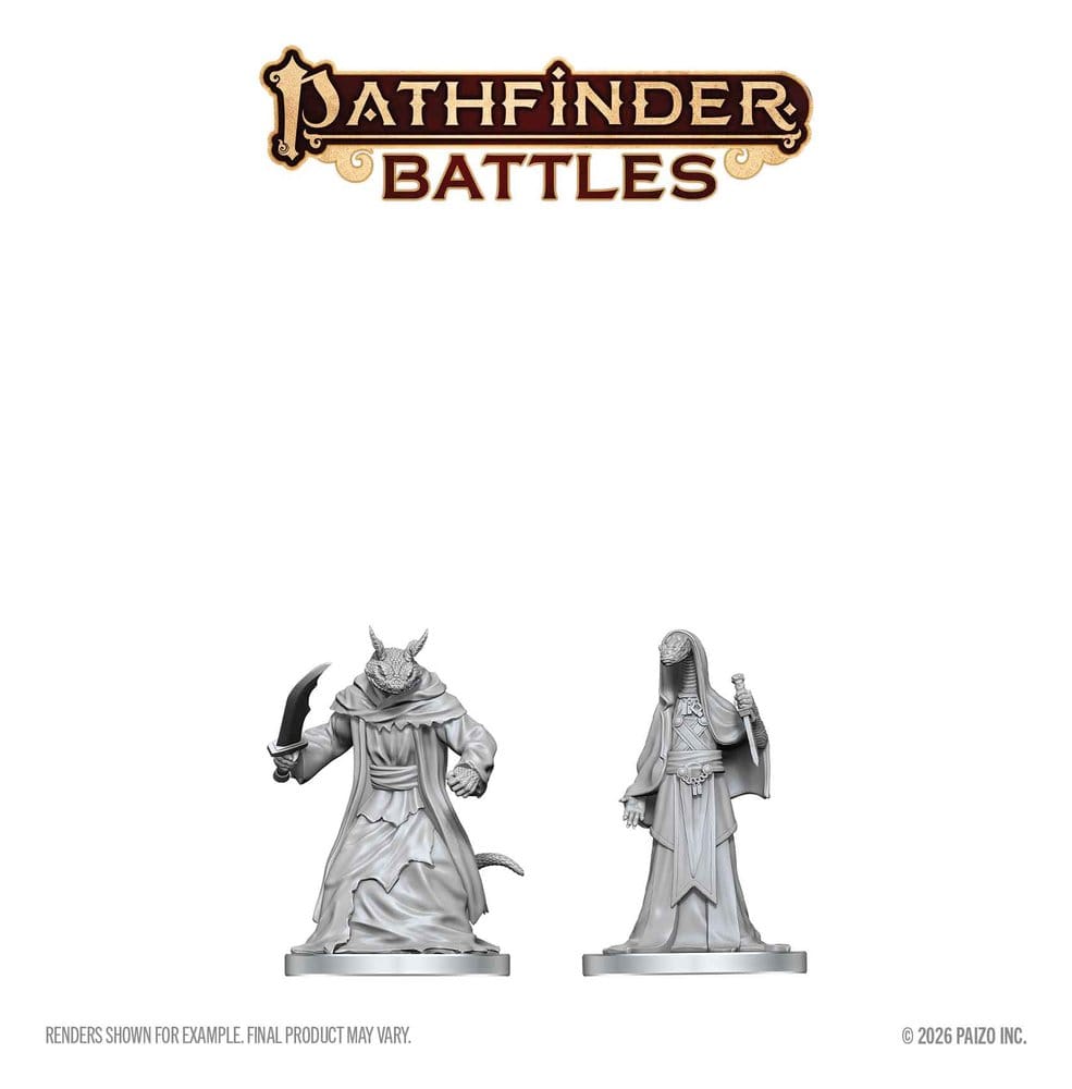Pathfinder Battles Deep Cuts Omålade Minifigurer Zyss & Aapoph Serpentfolk 13 cm