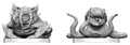 Pathfinder Battles Deep Cuts Osmålad Miniatyr Bogwid & Slurk 13 cm