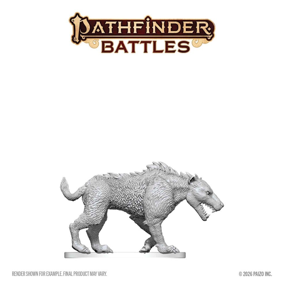 Pathfinder Battles Deep Cuts Ombesiktigad Minifigur Hyaenodon 13 cm