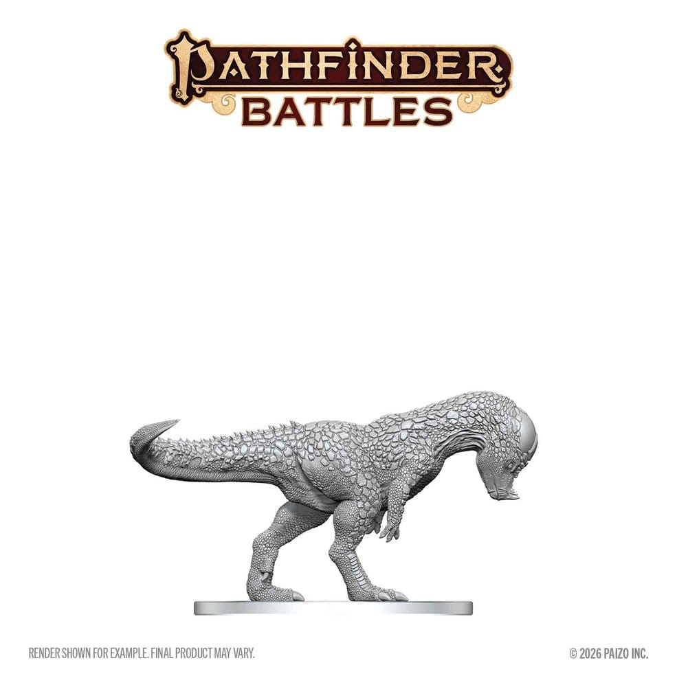 Pathfinder Battles Deep Cuts Omålade Miniatyrer Pachycephalosaurus 13 cm