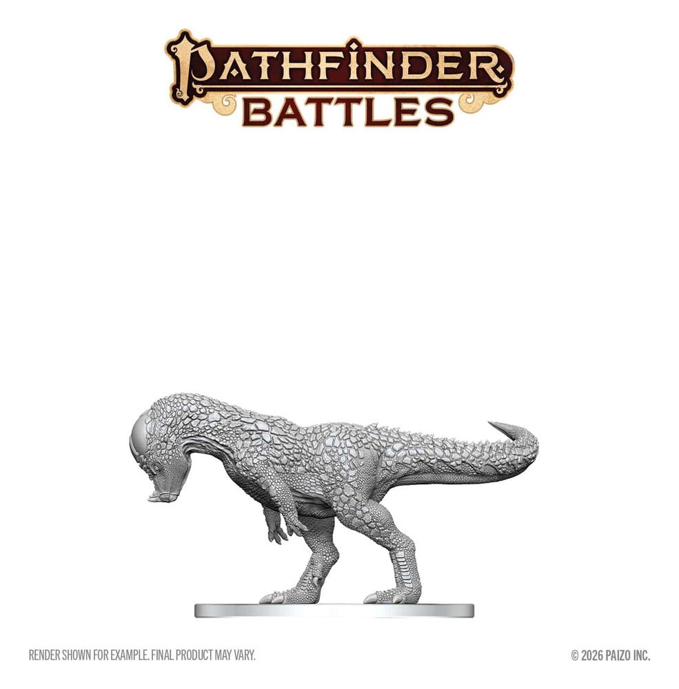 Pathfinder Battles Deep Cuts Omålade Miniatyrer Pachycephalosaurus 13 cm