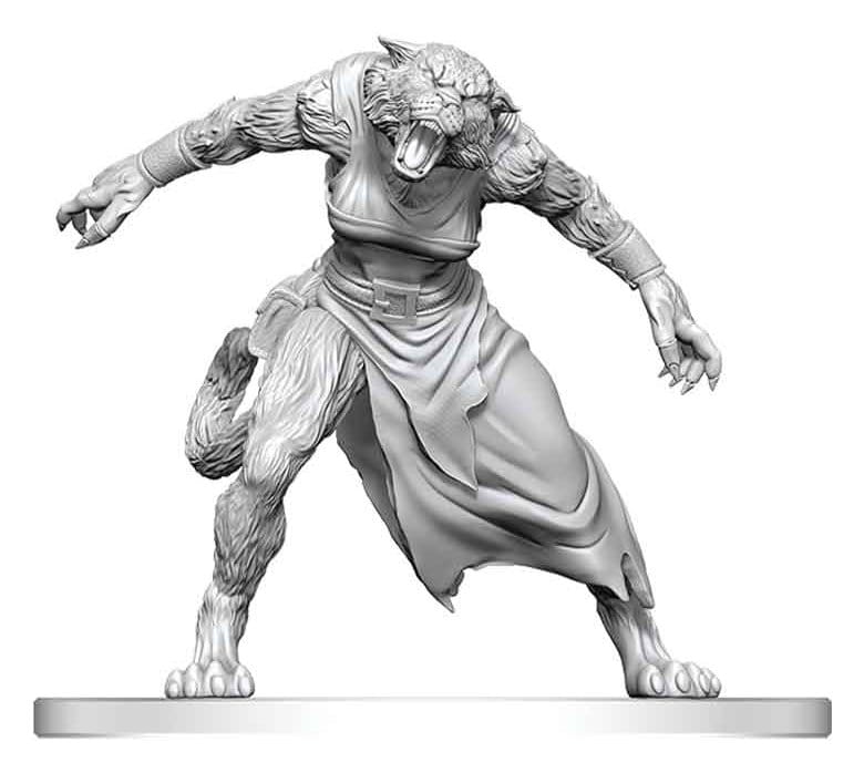 Pathfinder Battles Deep Cuts Omålade Miniatyr Weretiger 13 cm