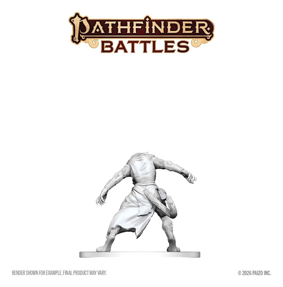 Pathfinder Battles Deep Cuts Omålade Miniatyr Weretiger 13 cm