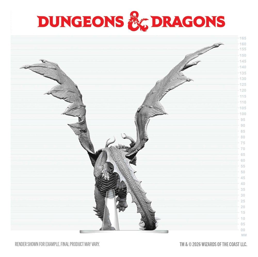 Dungeons & Dragons Nolzurs Fantastiska Minifigurer Omålade Miniatyr Vuxen Andedrake 24 cm