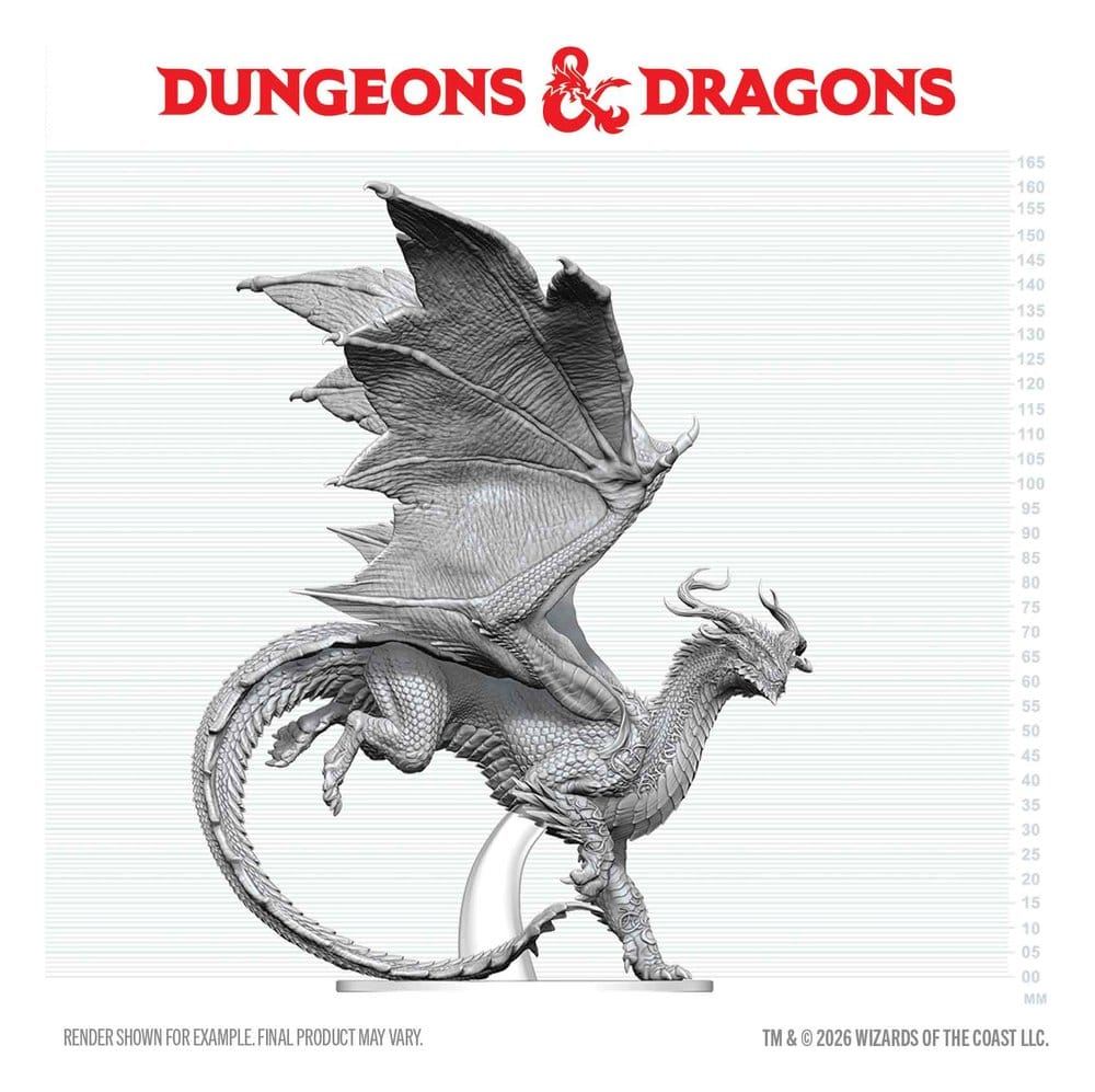 Dungeons & Dragons Nolzurs Fantastiska Minifigurer Omålade Miniatyr Vuxen Andedrake 24 cm
