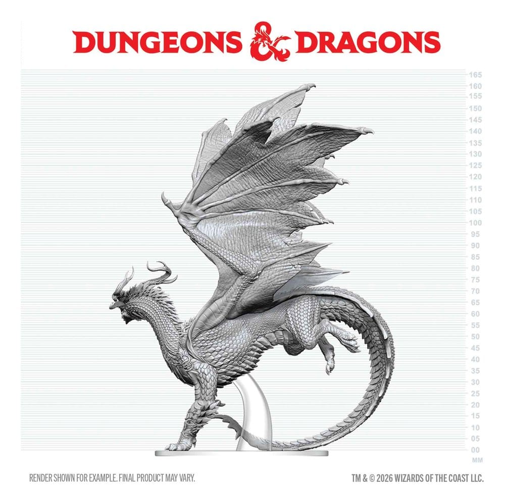 Dungeons & Dragons Nolzurs Fantastiska Minifigurer Omålade Miniatyr Vuxen Andedrake 24 cm