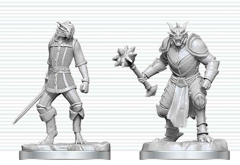 Dungeons & Dragons Nolzur's Marvelous Miniatures Omålade Minifigurer Dragonborn Paladin och Dragonborn Squire, 14 cm