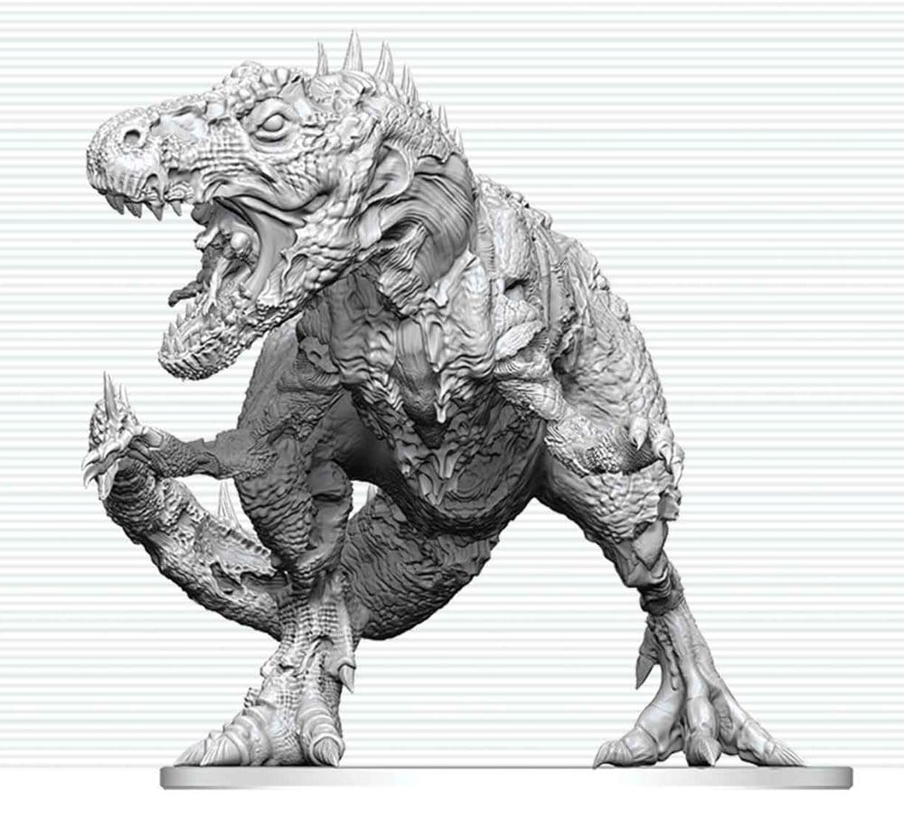 Dungeons & Dragons Nolzur's Marvelous Miniatures Obehandlad Miniatyr Tyrannosaurus Zombie 20 cm