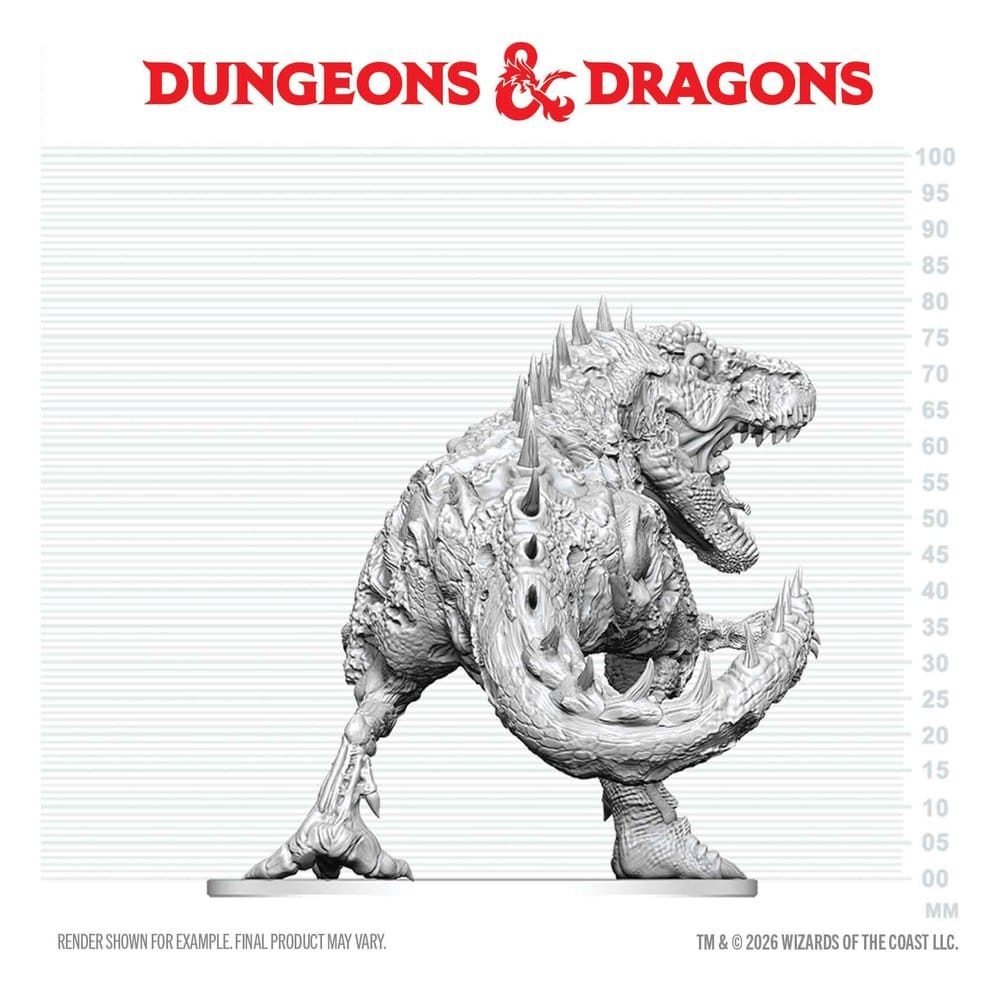 Dungeons & Dragons Nolzur's Marvelous Miniatures Obehandlad Miniatyr Tyrannosaurus Zombie 20 cm