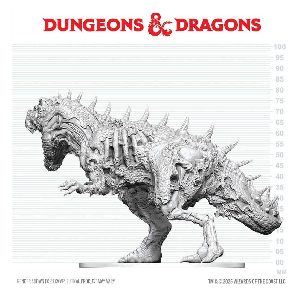 Dungeons & Dragons Nolzur's Marvelous Miniatures Obehandlad Miniatyr Tyrannosaurus Zombie 20 cm
