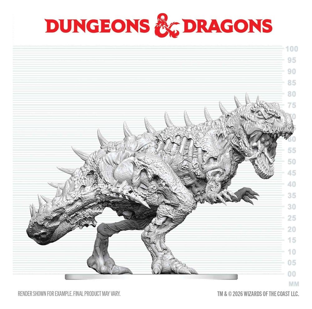 Dungeons & Dragons Nolzur's Marvelous Miniatures Obehandlad Miniatyr Tyrannosaurus Zombie 20 cm