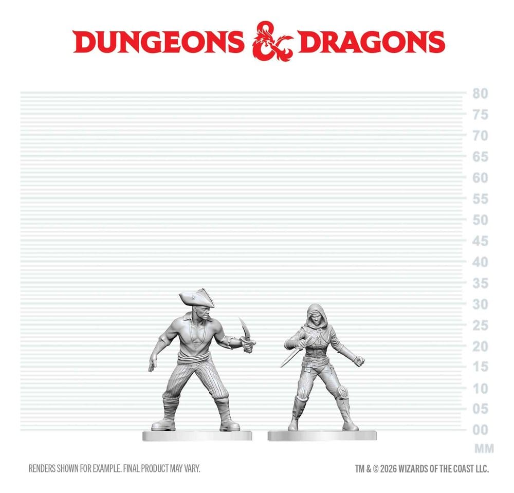 Dungeons & Dragons Nolzur's Marvelous Miniatures Unpainted Miniature Bandit & Pirate 14 cm
