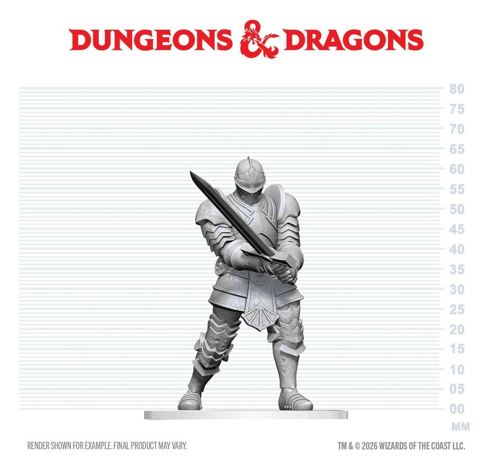 Dungeons & Dragons Nolzur's Marvelous Miniatures Unpainted Miniature Red Knight Guardian Golem 14 cm