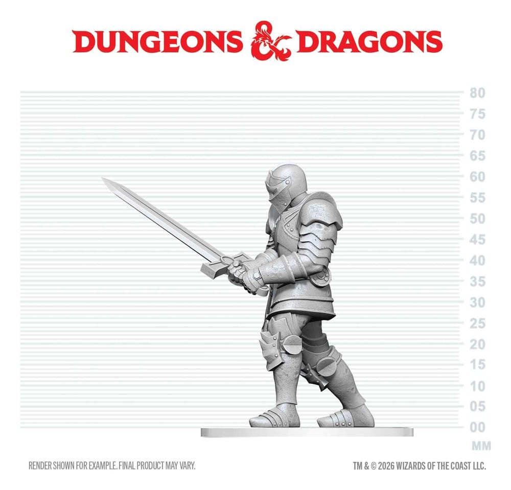 Dungeons & Dragons Nolzur's Marvelous Miniatures Unpainted Miniature Red Knight Guardian Golem 14 cm