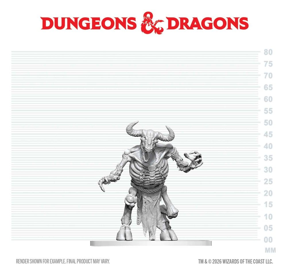 Dungeons & Dragons Nolzur's Marvelous Miniatures Unpainted Miniature Minotaur Skeleton 17 cm