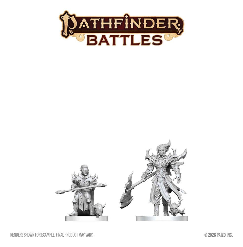Pathfinder Battles Deep Cuts Unpainted Miniature Pyre & Godclaw Hellknights 14 cm