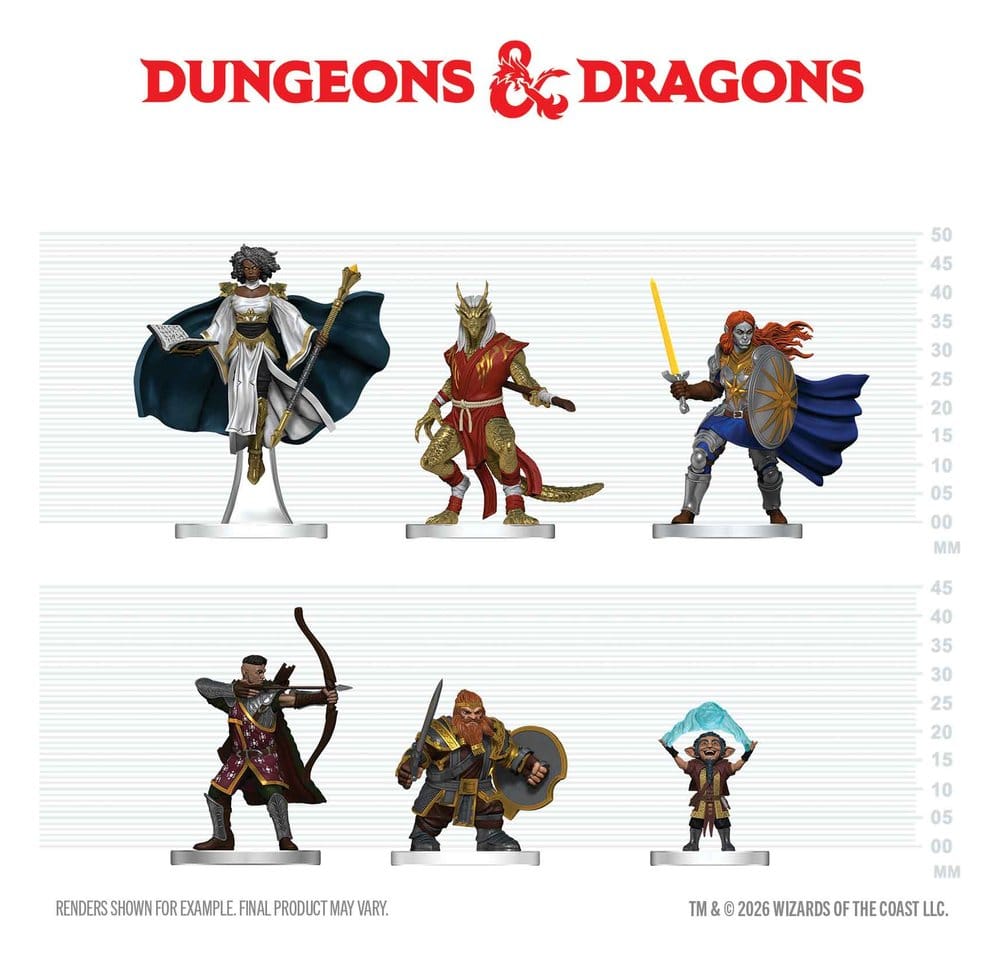 D&D Icons of the Realms Miniatures Player's Handbook - Swords & Spells Starter Set 20cm